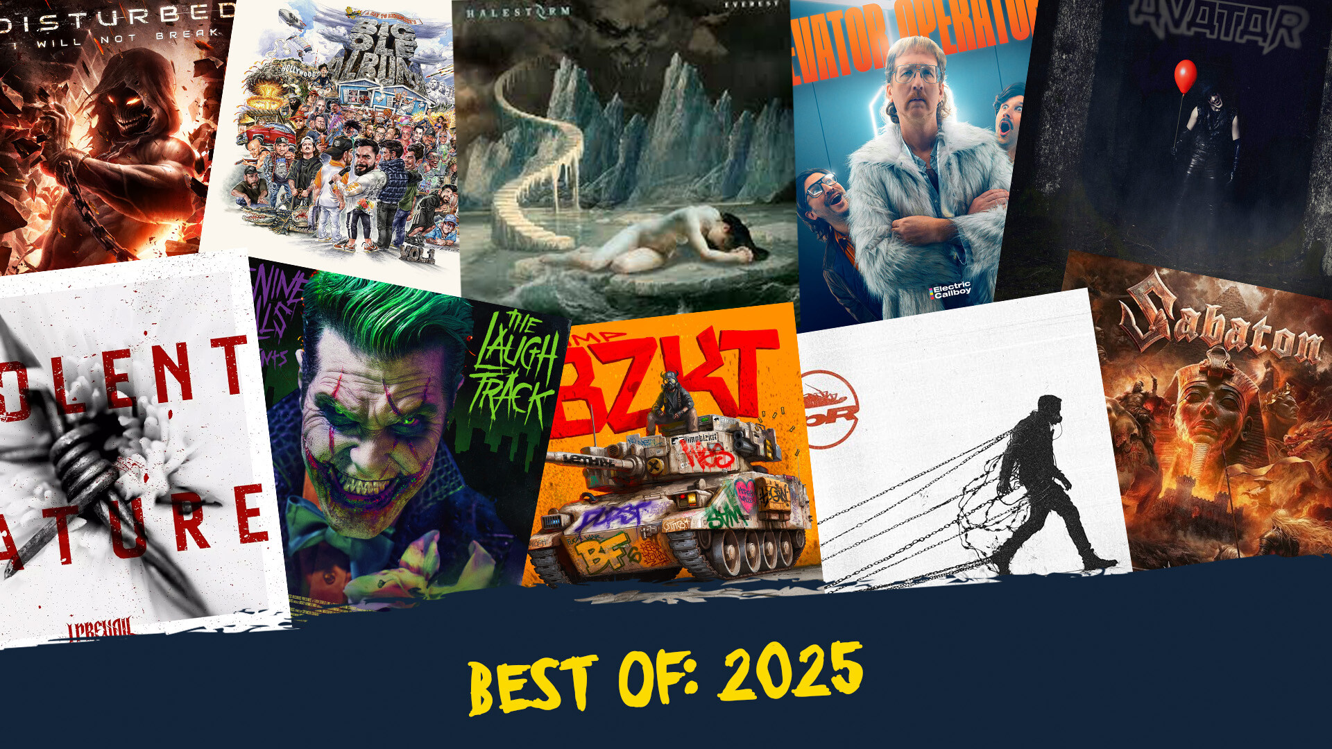 Sammlung von Albencover, die 2025 erschienen sind