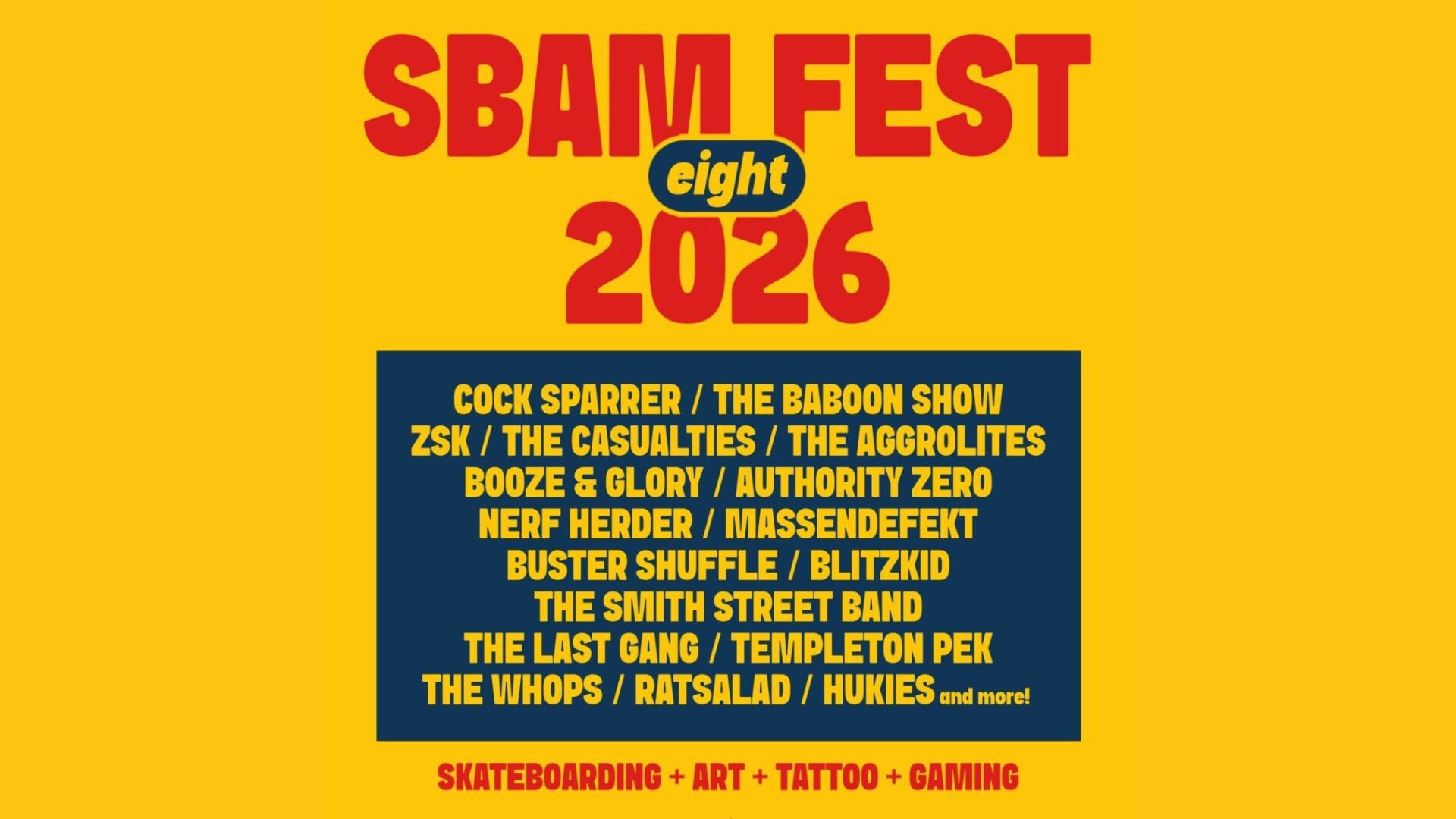 Lineup Plakat vom SBÄM Fest 2026