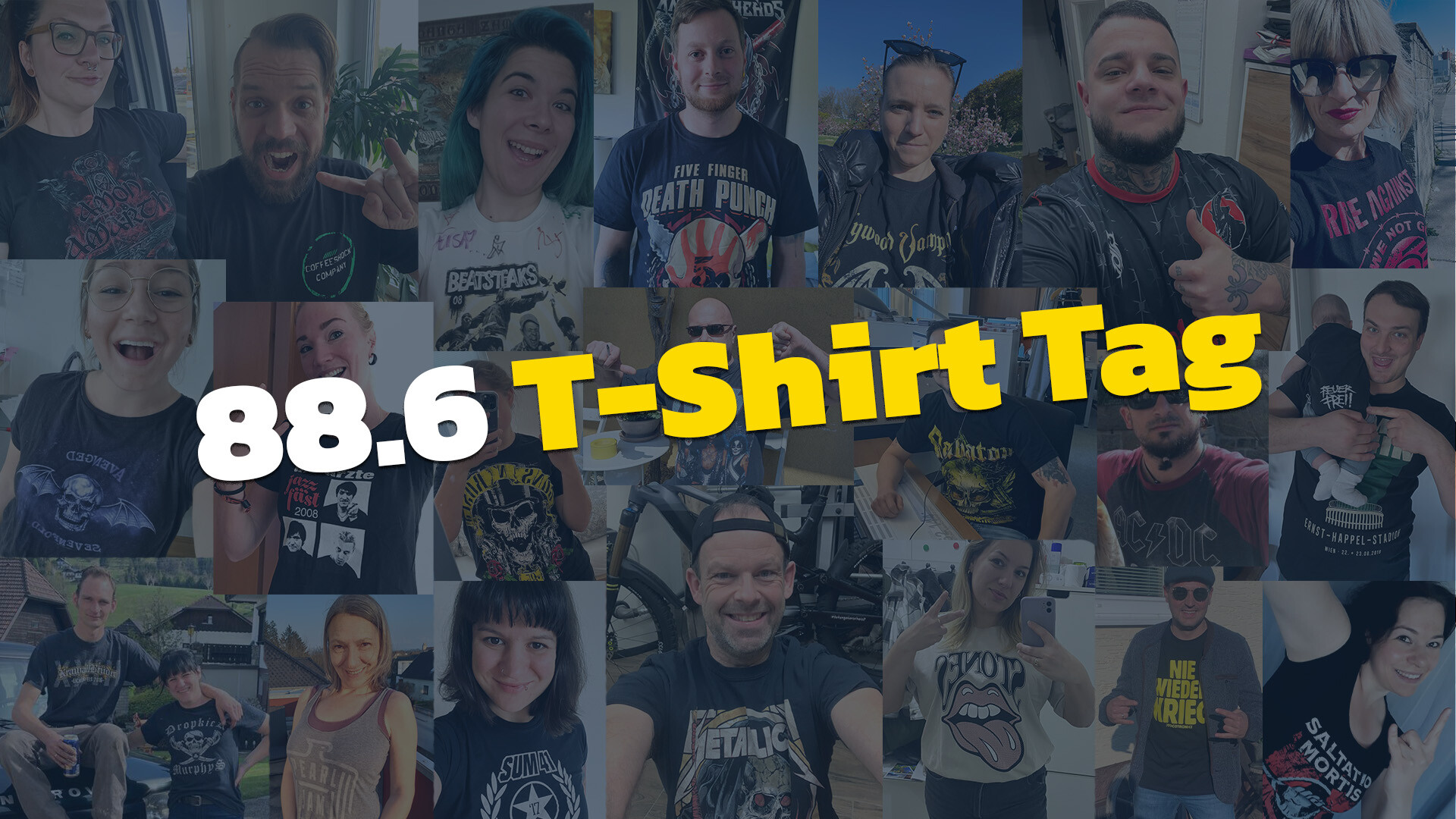 88.6 Hörer:innen mit Bandshirts