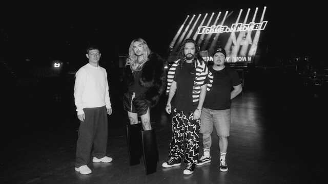 schwarz weiß Foto von Tokio Hotel