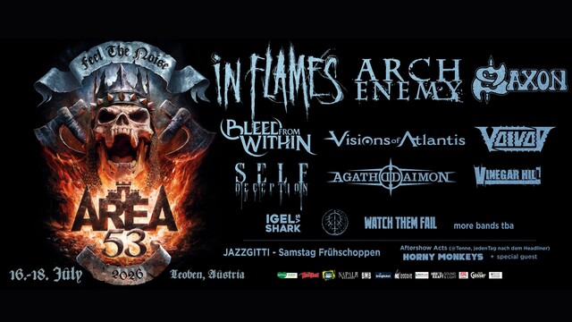 Area 53 Festival mit Bandlogos